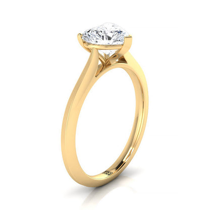 ตัวเรือนแหวนหมั้น Elena ทรงหัวใจ ฝังหนาม ทองคำเหลือง 18K จาก RockHer