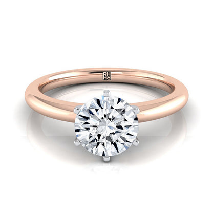 ตัวเรือนแหวนหมั้น Elsa ทรงกลม ฝังหนาม ทองคำชมพู 14K จาก RockHer