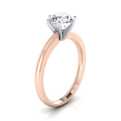 ตัวเรือนแหวนหมั้น Elsa ทรงกลม ฝังหนาม ทองคำชมพู 14K จาก RockHer