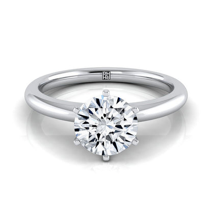 ตัวเรือนแหวนหมั้น Elsa ทรงกลม ฝังหนาม ทองคำขาว 18K จาก RockHer