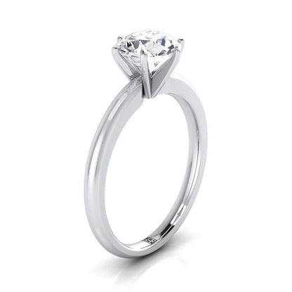 ตัวเรือนแหวนหมั้น Elsa ทรงกลม ฝังหนาม ทองคำขาว 18K จาก RockHer