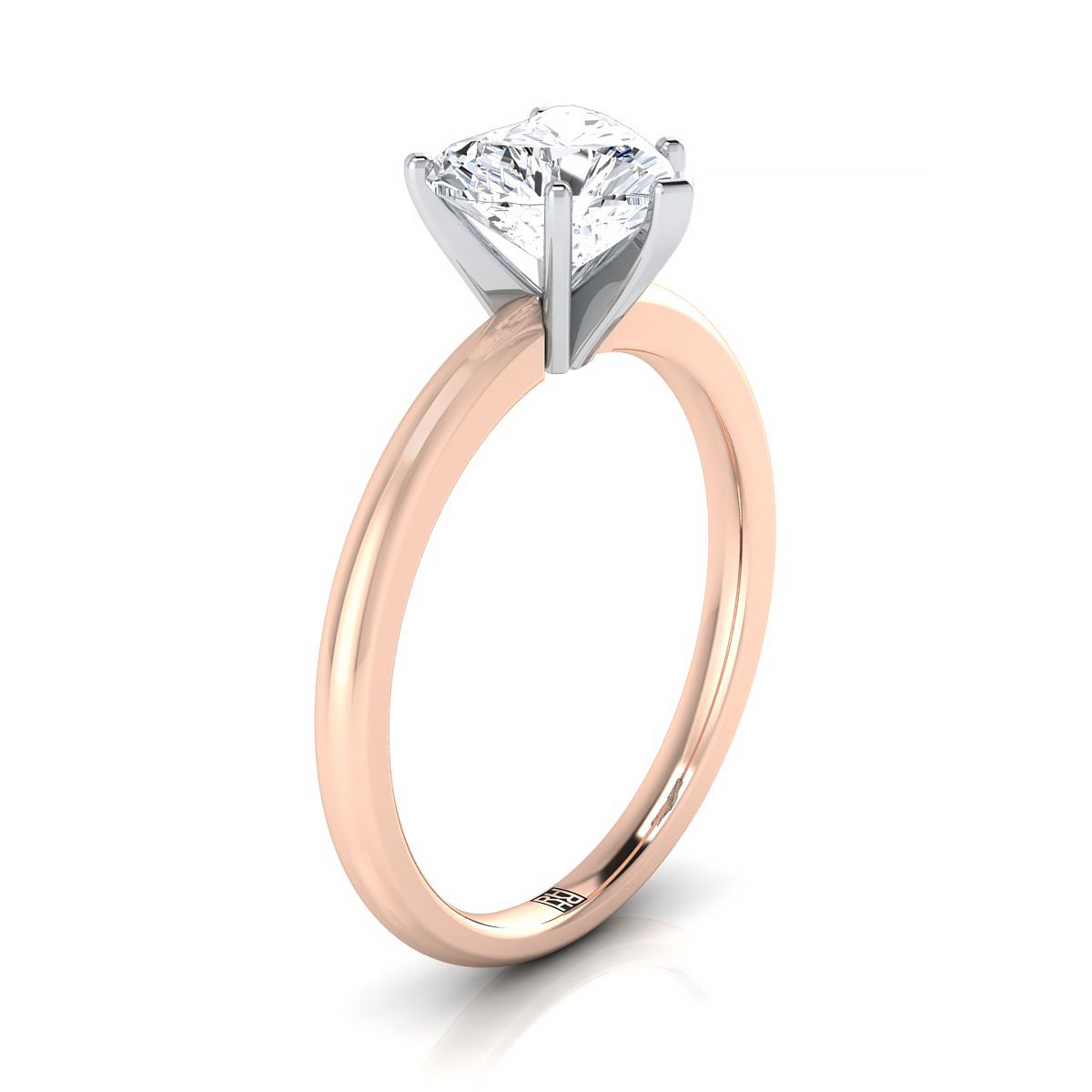 ตัวเรือนแหวนหมั้น Floria ทรงหัวใจ ฝังหนาม ทองคำชมพู 14K จาก RockHer