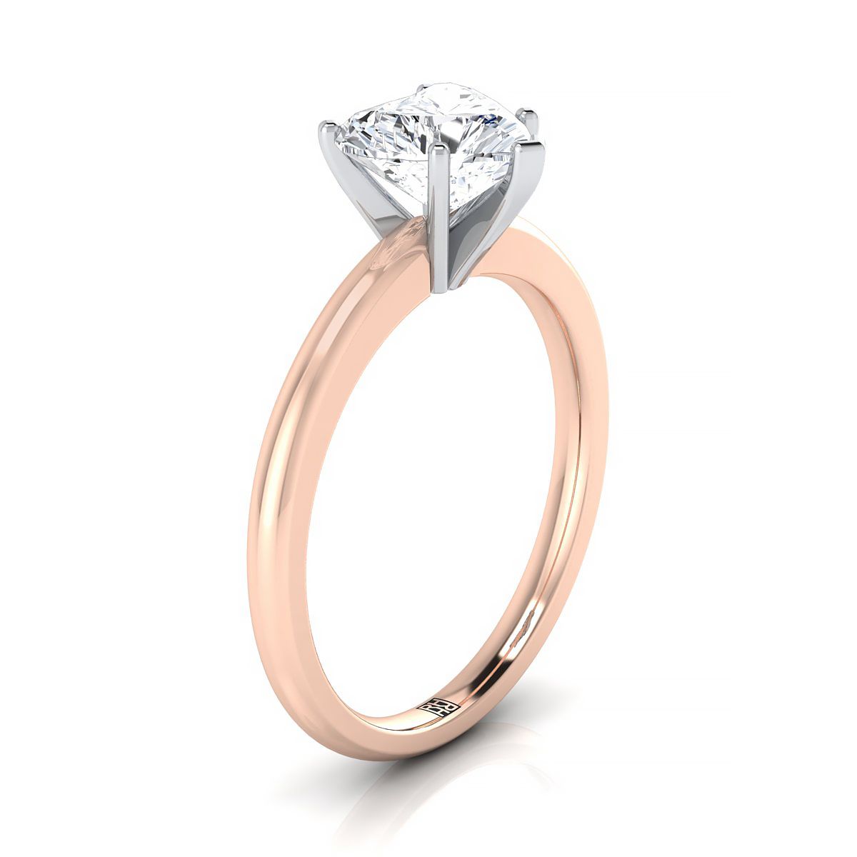 ตัวเรือนแหวนหมั้น Gilda ทรงหัวใจ ฝังหนาม ทองคำชมพู 14K จาก RockHer