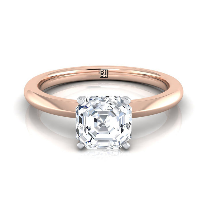 ตัวเรือนแหวนหมั้น Isolde ทรงแอชเชอร์ ฝังหนาม ทองคำชมพู 14K จาก RockHer