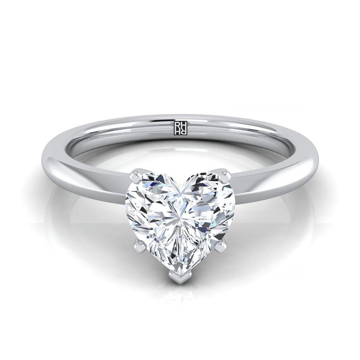 ตัวเรือนแหวนหมั้น Isolde ทรงหัวใจ ฝังหนาม ทองคำขาว 18K จาก RockHer