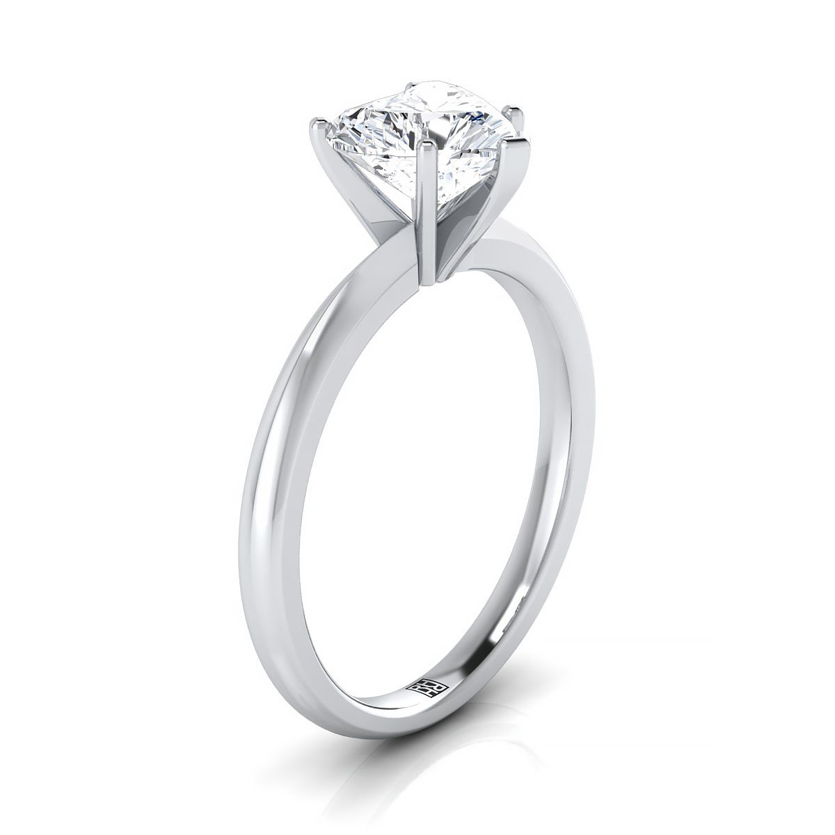 ตัวเรือนแหวนหมั้น Isolde ทรงหัวใจ ฝังหนาม ทองคำขาว 18K จาก RockHer