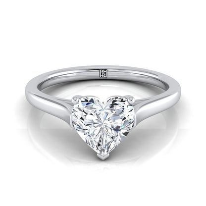 ตัวเรือนแหวนหมั้น Juliette ทรงหัวใจ ฝังหนาม ทองคำขาว 18K จาก RockHer