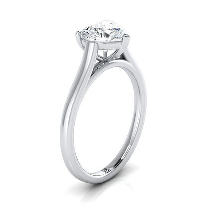 ตัวเรือนแหวนหมั้น Juliette ทรงหัวใจ ฝังหนาม ทองคำขาว 18K จาก RockHer