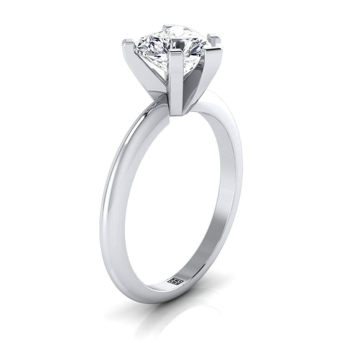 ตัวเรือนแหวนหมั้น Lolette ทรงหัวใจ ทองคำขาว 18K จาก RockHer