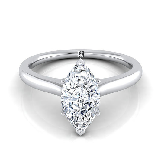 Cathedral Surprise Stone Solitaire Marquise, in Platinum | RockHer