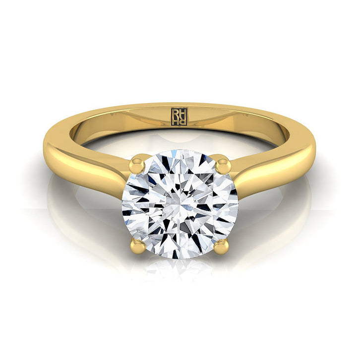 ตัวเรือนแหวนหมั้น Mary ทรงกลม ทองคำเหลือง 18K จาก RockHer
