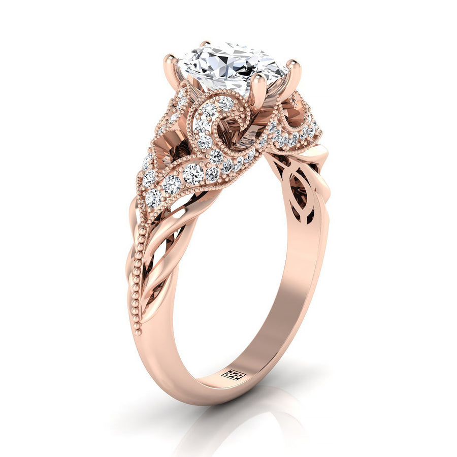 The นกกระจิบ Engagement Ring, made to order in our Los Angeles atelier