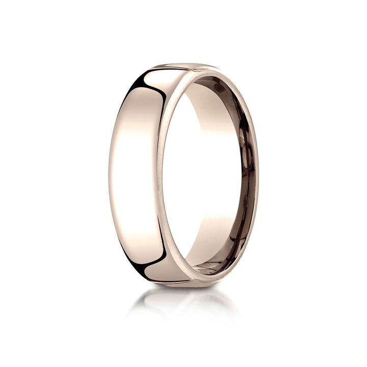 6.5mm Deluxe Comfort-Fit Wedding Band, in 14K Rose Gold | RockHer