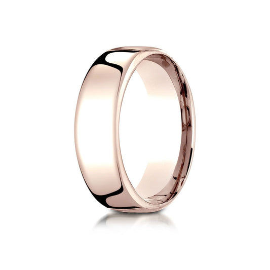 แหวนทองคำ 18k สีเหลือง ขนาด 8 มม. แบบแบน ใส่สบาย พร้อมลายมิลเกรน