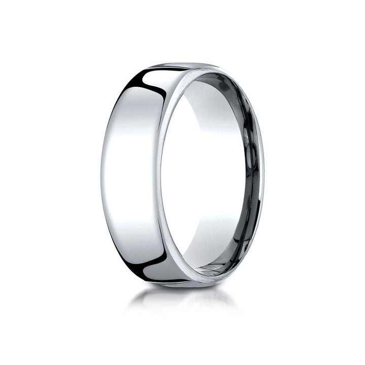 7.5mm Comfort-Fit Wedding Band, in 18K White Gold | RockHer