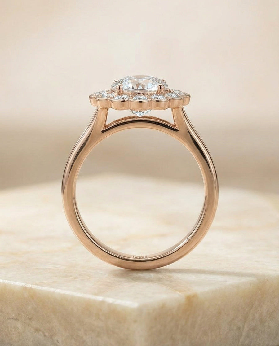 The เนรา Engagement Ring, made to order in our Los Angeles atelier