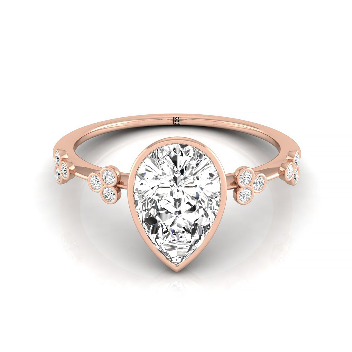 ตัวเรือนแหวนหมั้นเพชร Miley ทรงปริ๊นเซส ทองคำชมพู 14K จาก RockHer