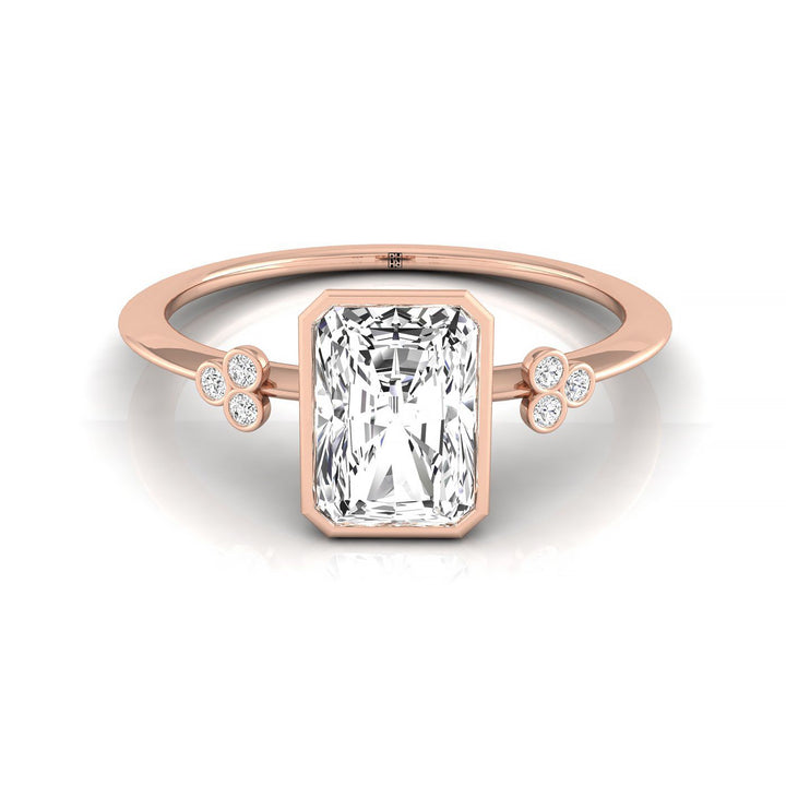 ตัวเรือนแหวนหมั้นเพชร Selena ทรงเรเดียนท์ ทองคำชมพู 14K จาก RockHer