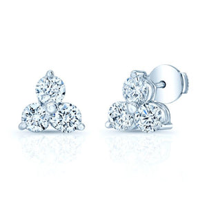 ต่างหูเพชร ตัวเรือนทองคำขาว 14K จาก RockHer