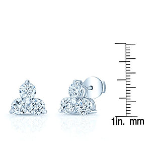ต่างหูเพชร ตัวเรือนทองคำขาว 14K จาก RockHer