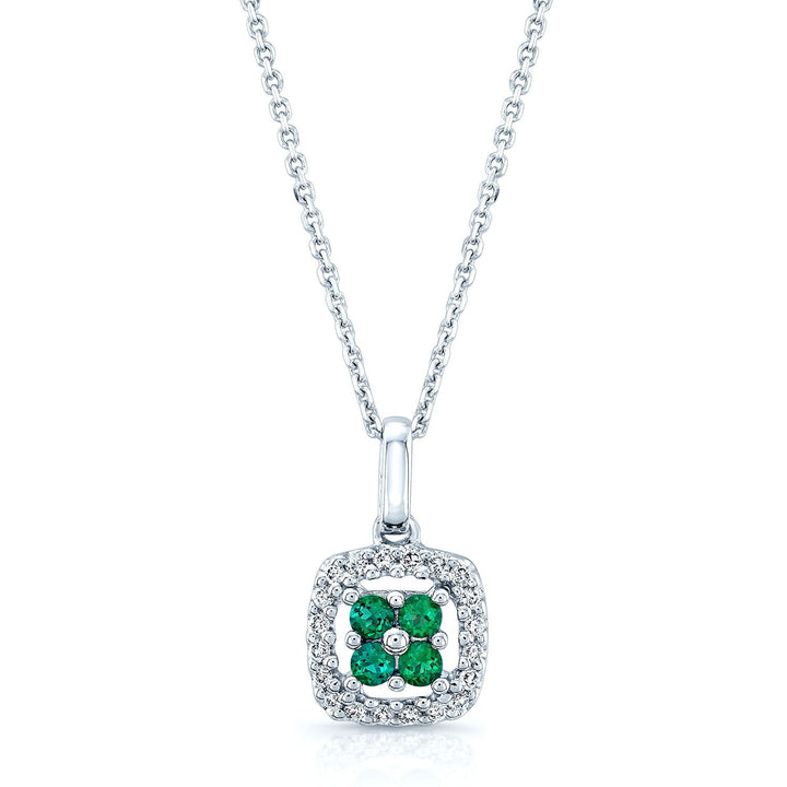 Emerald Pendant in 14K White Gold | RockHer