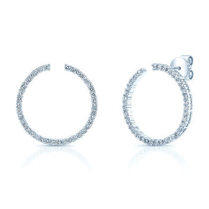 ต่างหูเพชร ตัวเรือนทองคำขาว 14K จาก RockHer