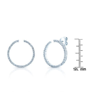 ต่างหูเพชร ตัวเรือนทองคำขาว 14K จาก RockHer