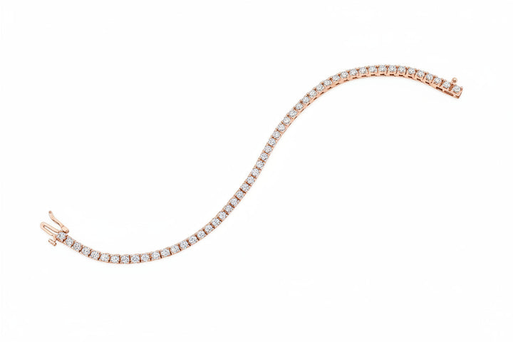 Diamond Round 4-prong Tennis Bracelet in 14K Yellow Gold | RockHer