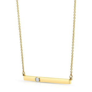 สร้อยคอเพชร ตัวเรือนทองคำเหลือง 14K จาก RockHer