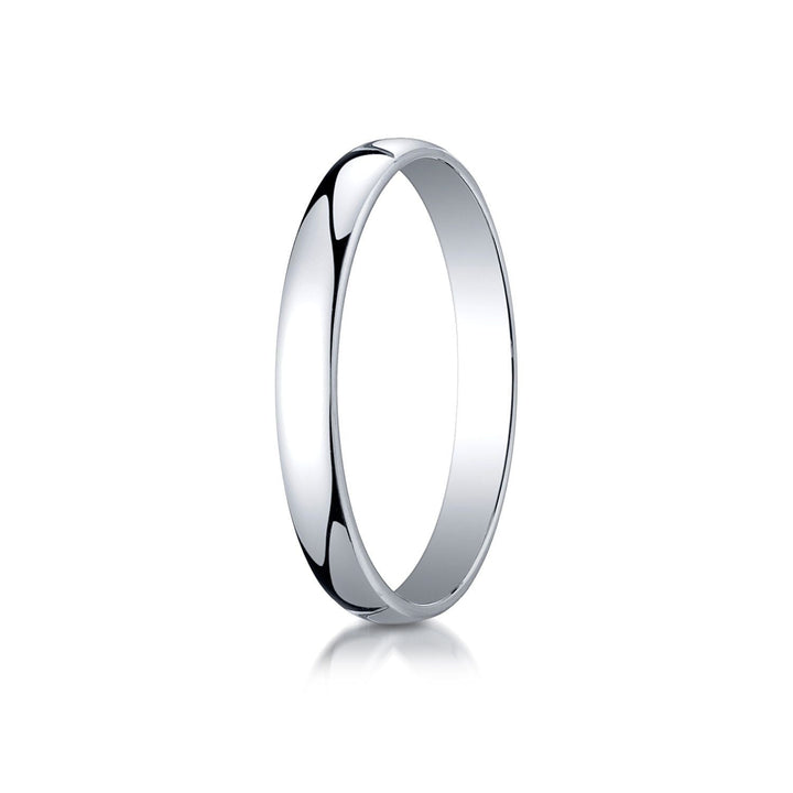3mm Low Dome Wedding Band, in 14K White Gold | RockHer
