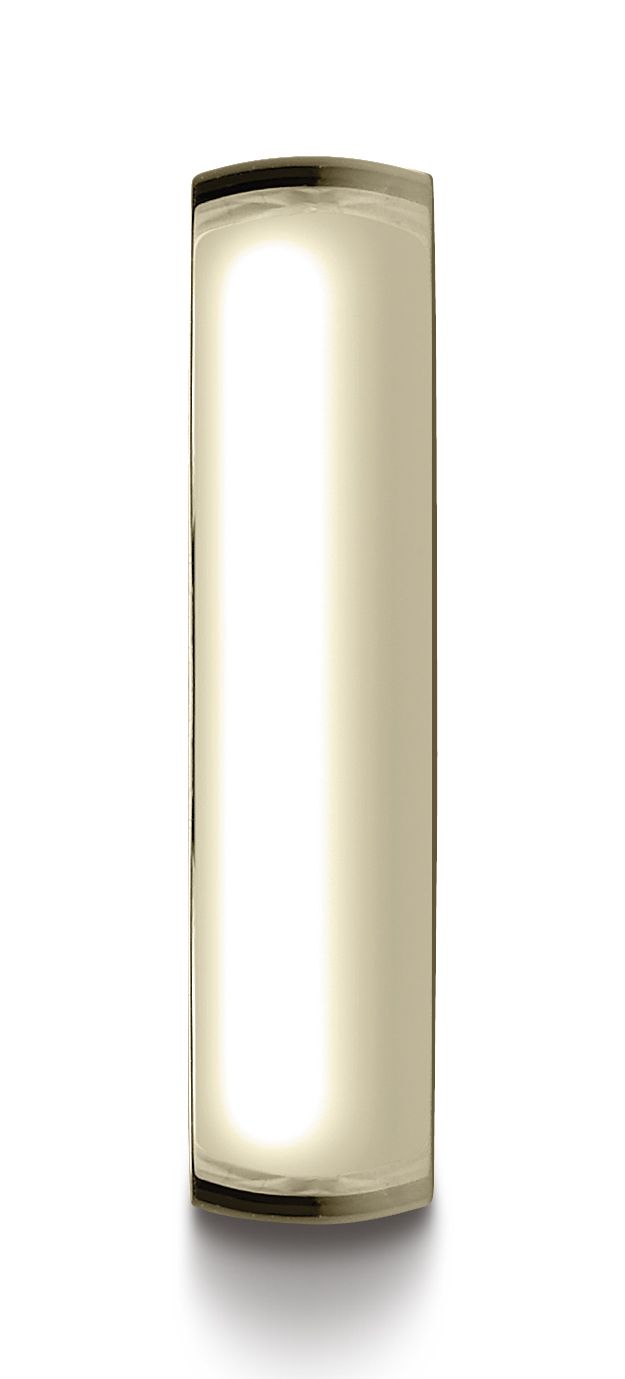 แหวนแสงโดมต่ำสีทองเหลือง 14k ขนาด 5 มม.