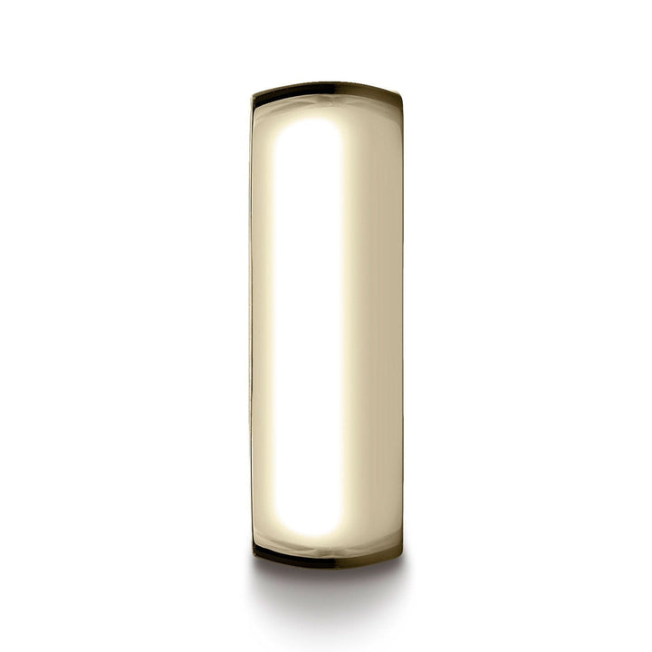 แหวนแสงโดมต่ำสีทองเหลือง 14k ขนาด 7 มม.