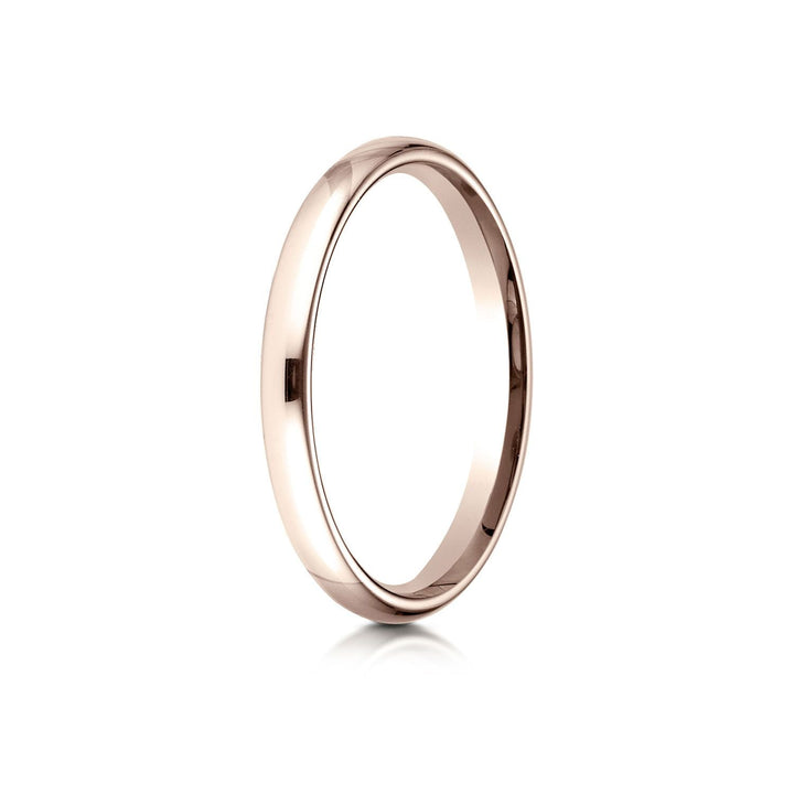 2.5mm Slightly Domed Comfort-Fit Wedding Band, in 14K Rose Gold | RockHer