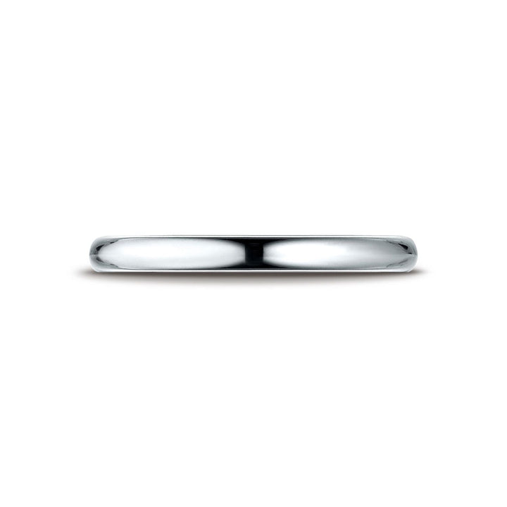 2.5mm Slightly Domed Comfort-Fit Wedding Band, in Platinum | RockHer