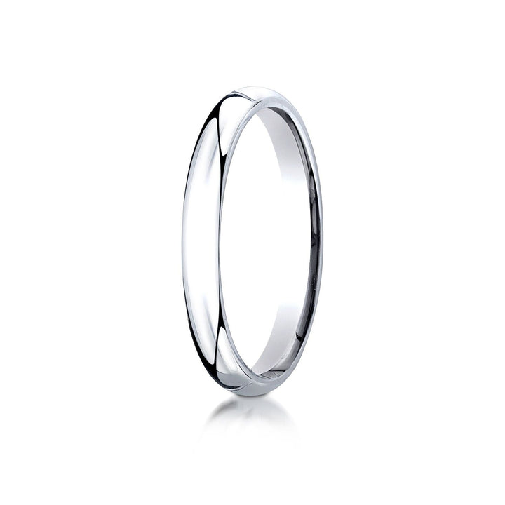 3mm Slightly Domed Comfort-Fit Wedding Band, in 14K White Gold | RockHer