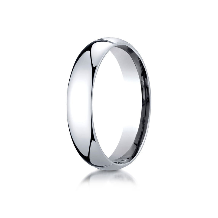 5mm Slightly Domed Comfort-Fit Wedding Band, in 14K White Gold | RockHer