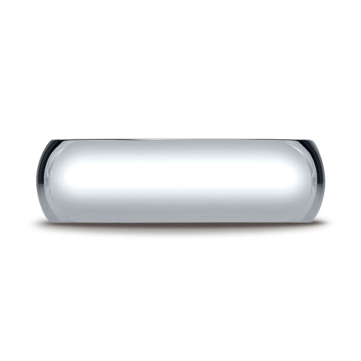 7mm Slightly Domed Comfort-Fit Wedding Band, in Platinum | RockHer