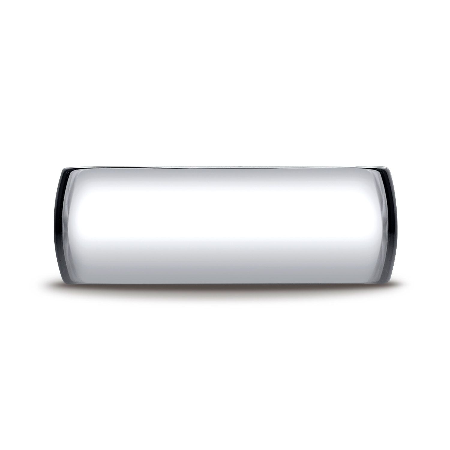 แหวนแพลทินัม 8 มม. โค้งนูนเล็กน้อย แบบมาตรฐาน ใส่สบาย