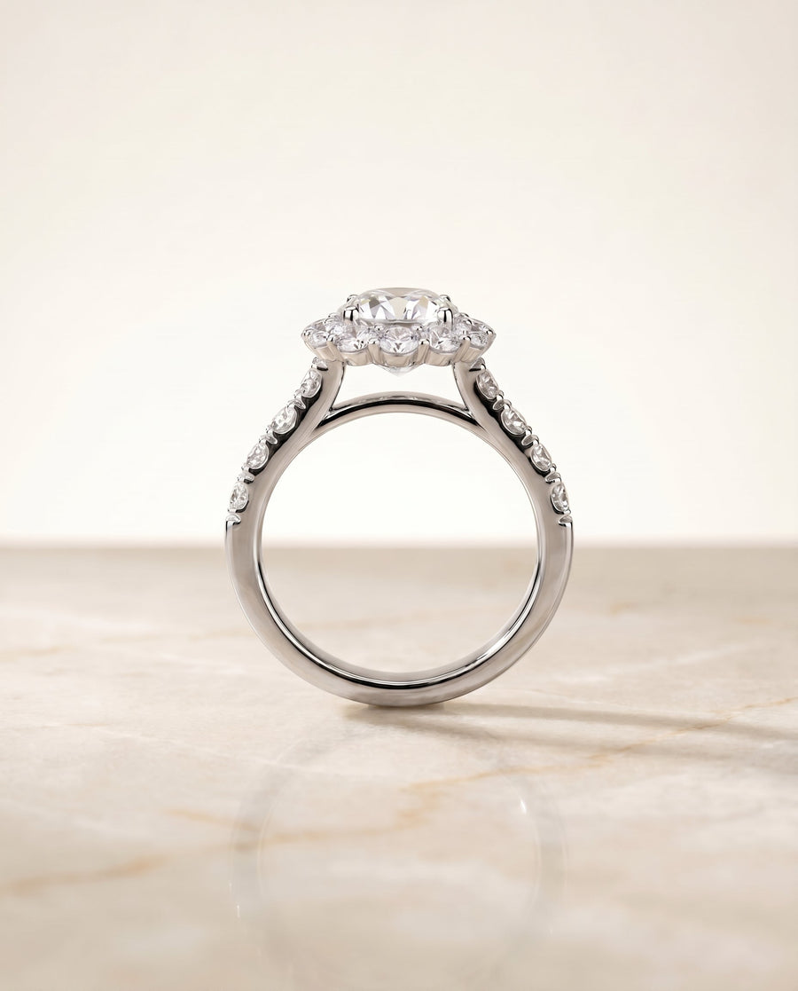 The อลันนาห์ Engagement Ring, made to order in our Los Angeles atelier