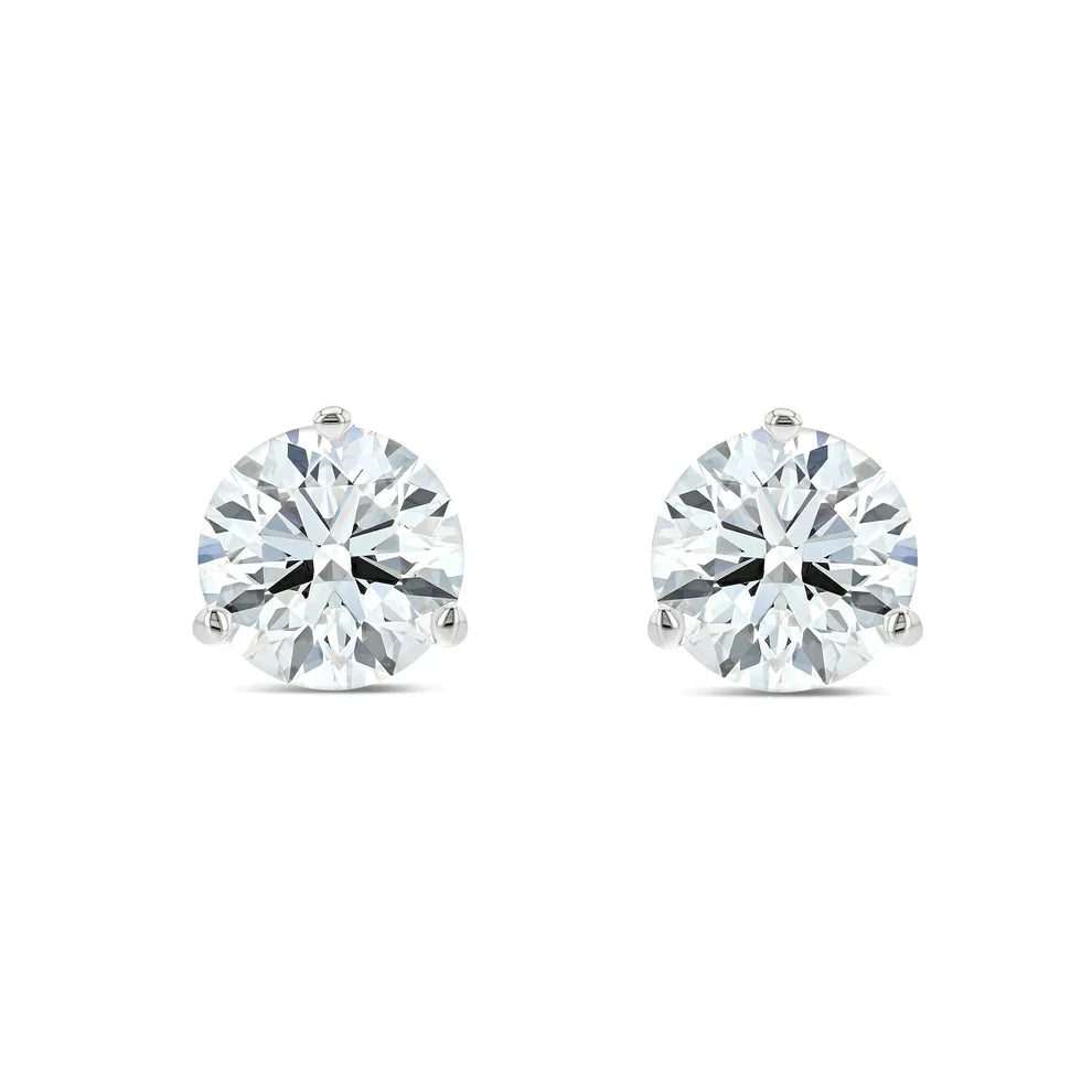 Diamond Stud Earring Setting, in 950 - Platinum – front view | RockHer