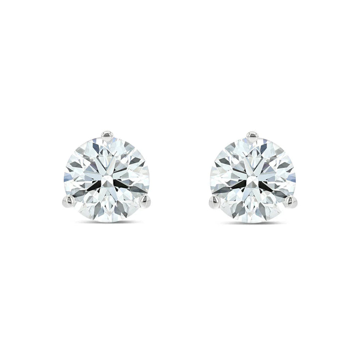 Diamond Stud Earring Setting, in 950 - Platinum – front view | RockHer