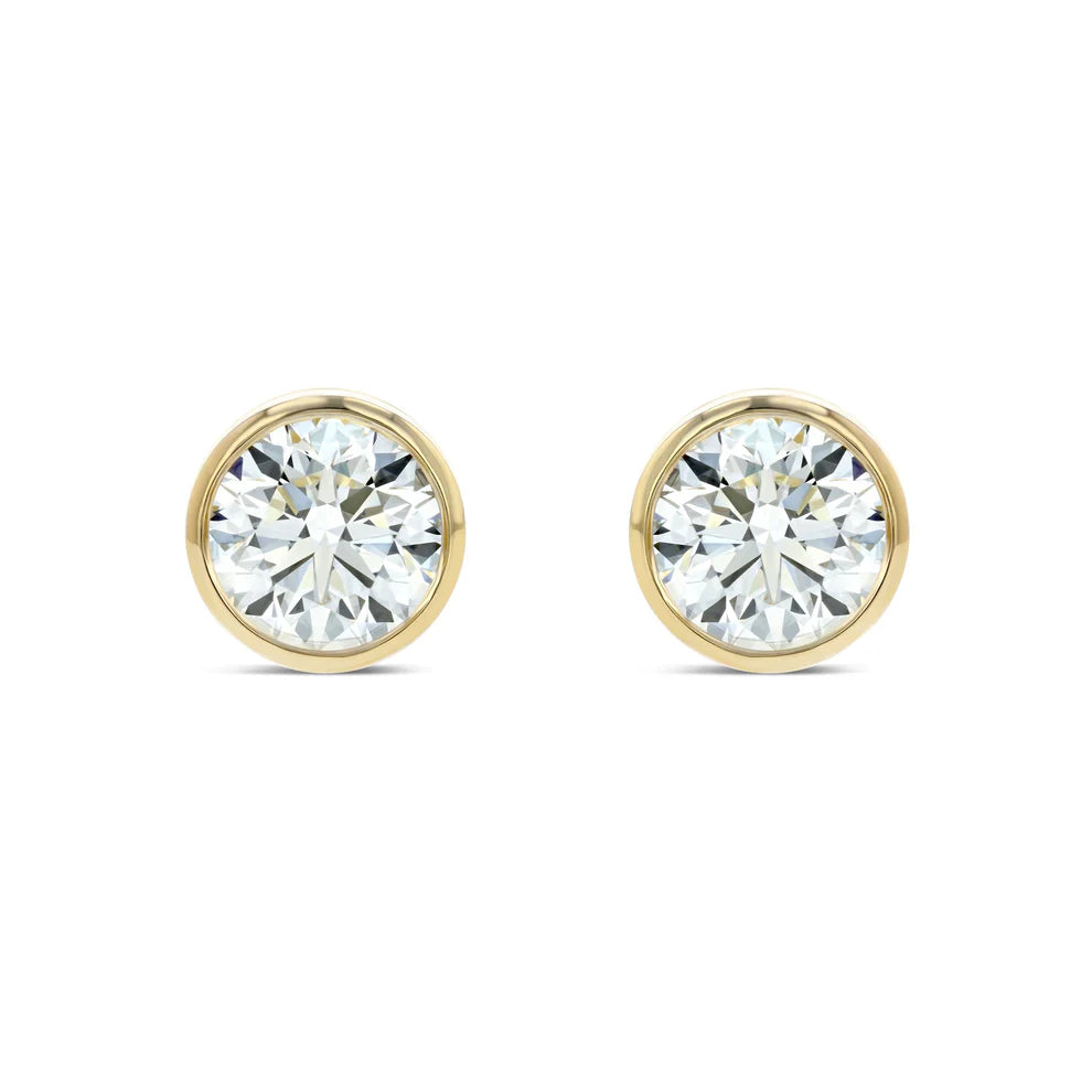 Diamond Stud Earring Setting, in 950 - Platinum – front view | RockHer