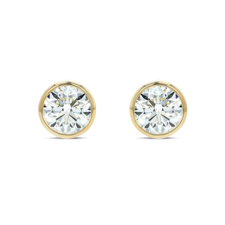 Diamond Stud Earring Setting, in 950 - Platinum – front view | RockHer