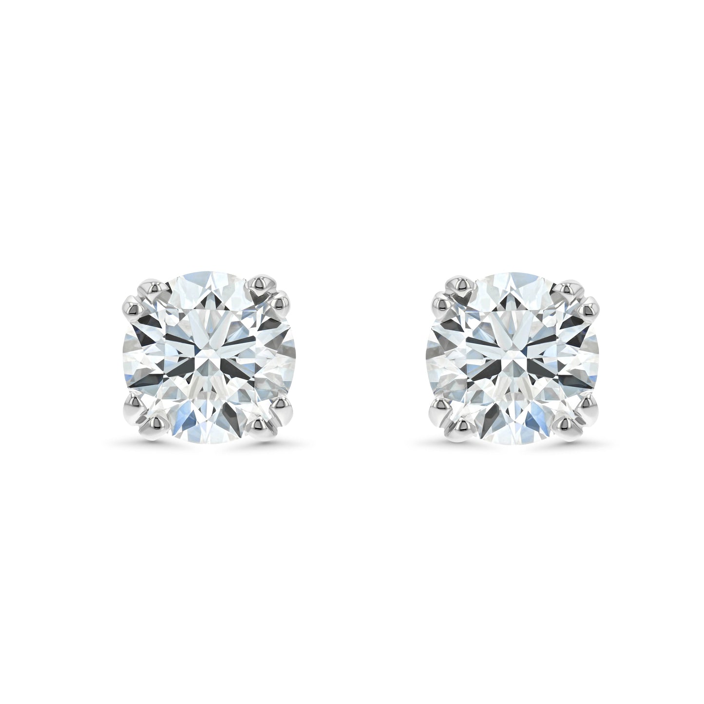 Platinum 8-prong Round Brilliant Diamond Stud Earrings (0.75 Ct. T.w., Vs1-vs2 Clarity, H-i Color)