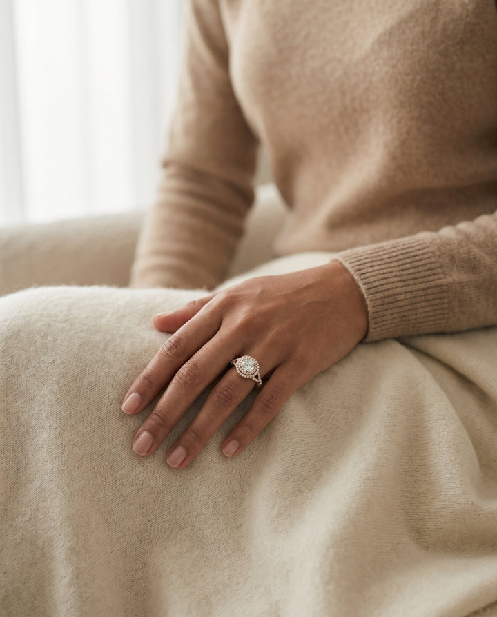 Calypso Select Open Side Double Halo in 14K Rose Gold – view 7