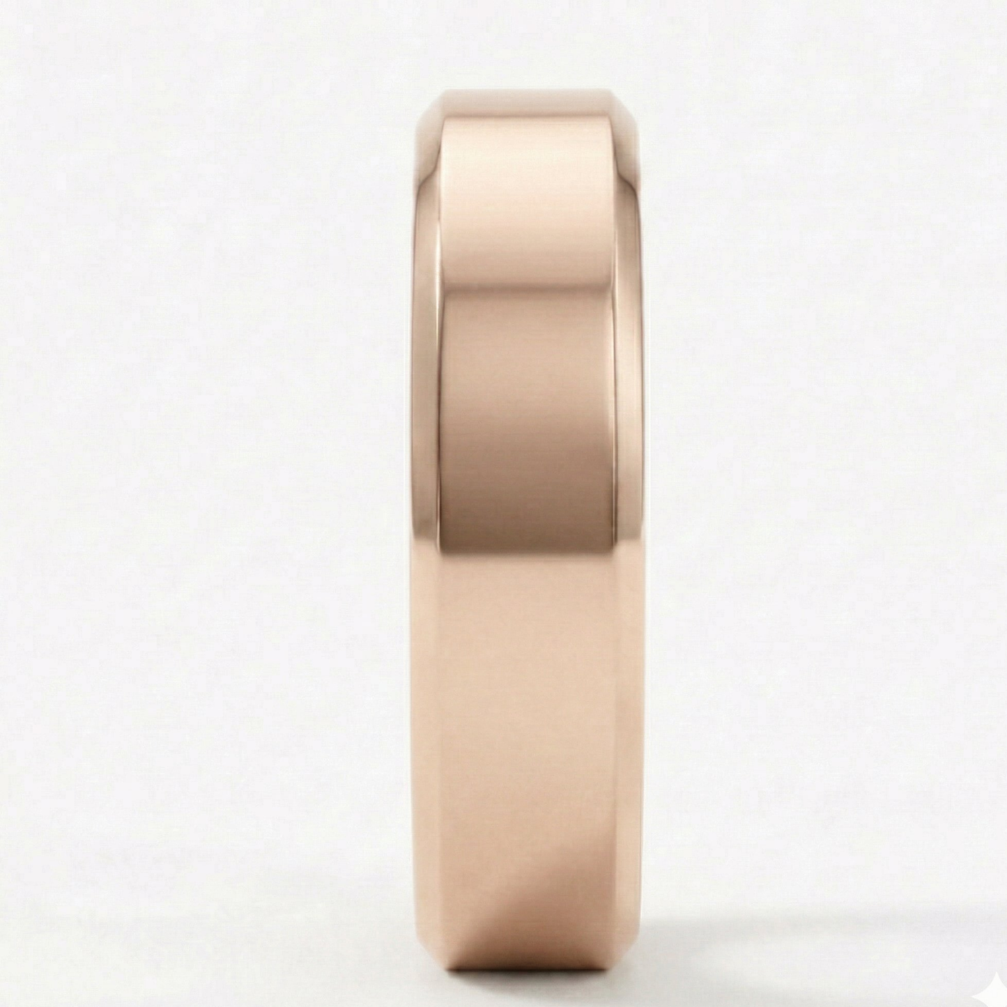 Polished Gold Cover for Oura Ring, in 14K Rose Gold – side profile | RockHer