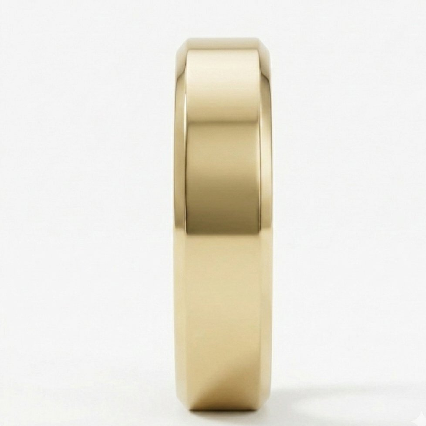Polished Gold Cover for Oura Ring, in 14K Yellow Gold – side profile | RockHer
