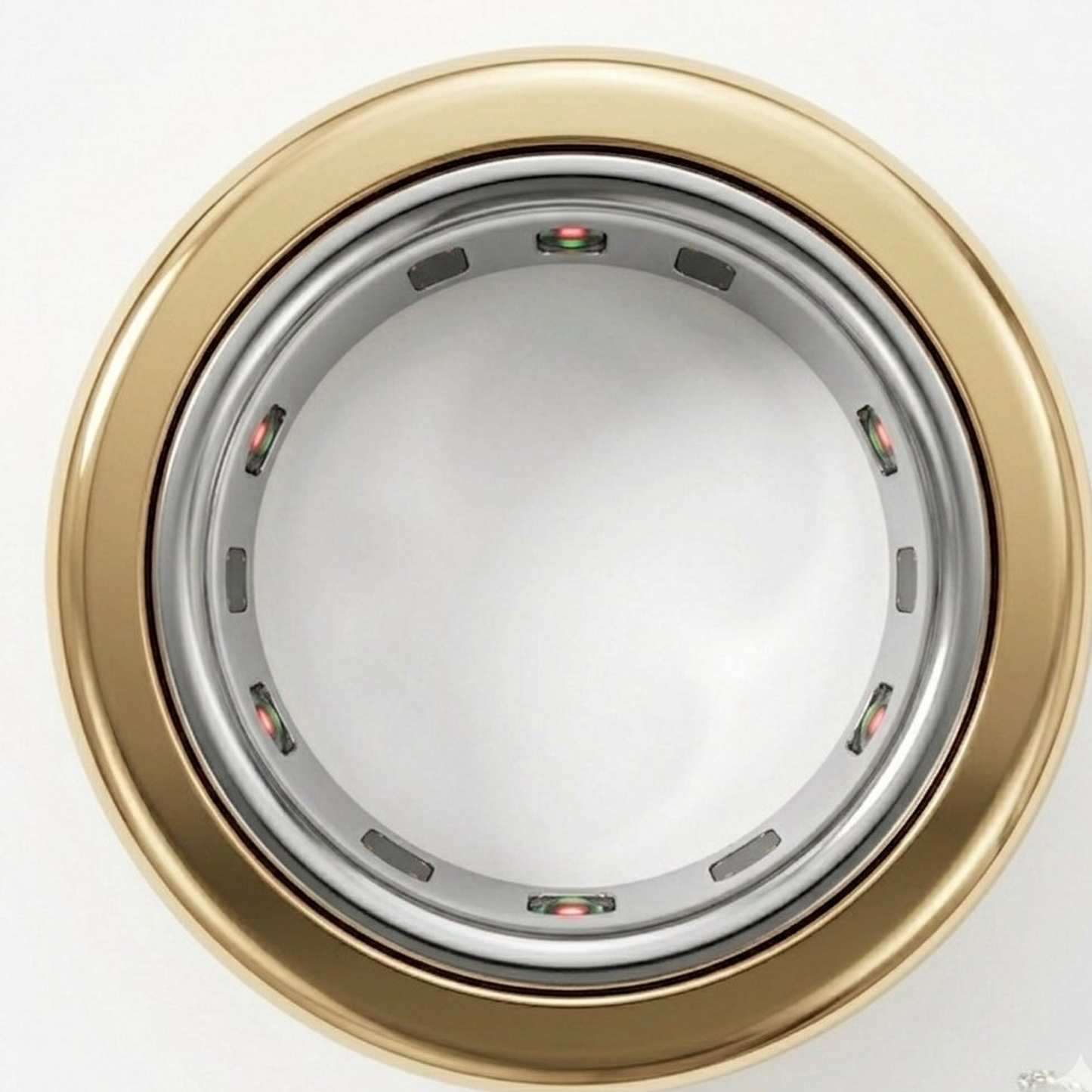 Polished Gold Cover for Oura Ring, in 14K Yellow Gold – top view | RockHer
