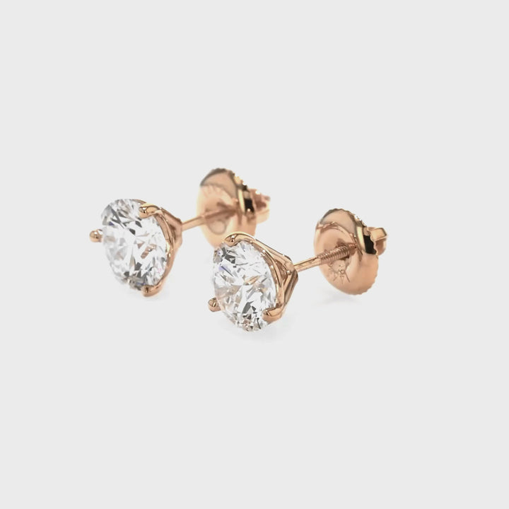 Diamond Stud Earring Setting, in 950 - Platinum – view 16 | RockHer