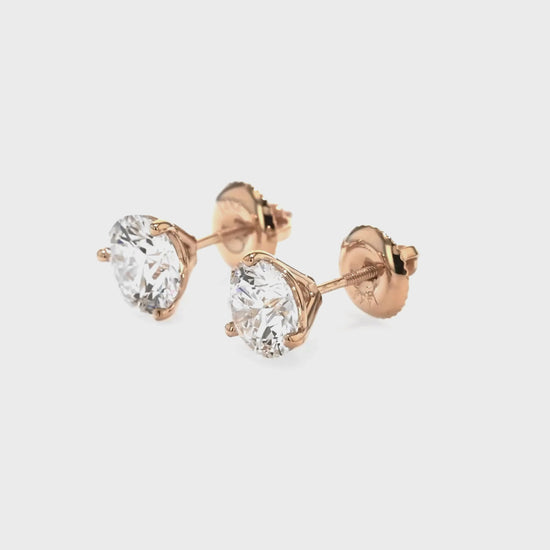 Diamond Stud Earring Setting, in 950 - Platinum – view 16 | RockHer